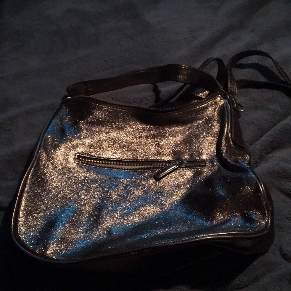 Sparkly cross body fossil bag